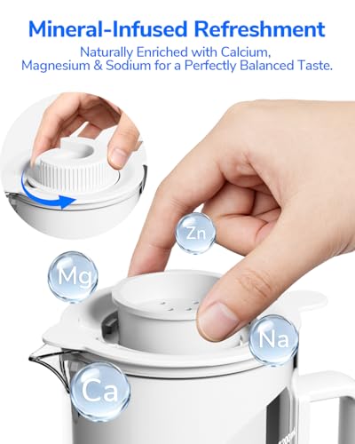 Image of Mate 3 UV Countertop Reverse Osmosis System Water Filter with Remineralization & Autofill Pitcher, 9-Stage RO Water Filtration, 3:1 Pure to Drain, No Installation, Self-Cleaning, Reduce TDS, White