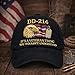 DD-214 Veteran Embroidered Hat for Men Military Baseball Cap Veteran Pride Gift (Black)