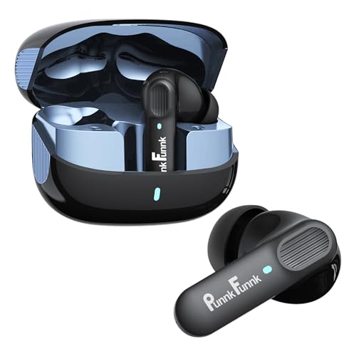 Image of PunnkFunnk BeatXtra Pro | Bluetooth 5.3 Wireless Earbuds | 40H Playtime | 32dB ANC & Quad ENC Mics | 13mm Drivers | 4D Panoramic Audio | Game /Music Mode | IPX5(Black)