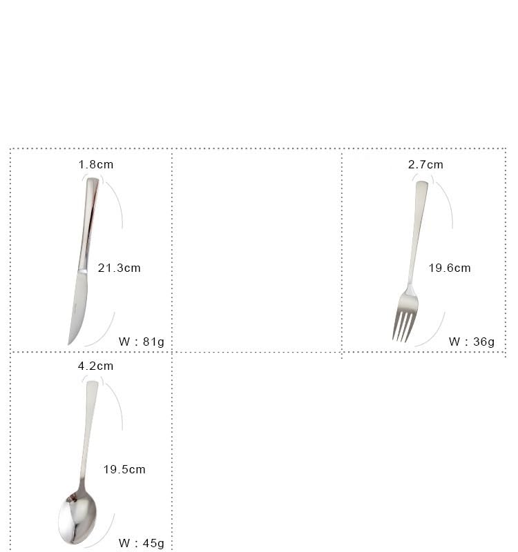 Juego de Cubiertos de Plata, 3/12/18/24/30/36 Piezas, Cubiertos de Acero Inoxidable para Restaurante, Cuchillo y Tenedor para Carne, vajilla para el hogar, Hotel, cubiert