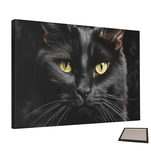 Peinture murale décorative sur toile de chat noir affiche esthétique chambre