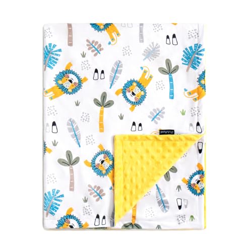 Image of QSTEHEML Baby Blanket for Boys Girls Super Soft Blanket,Fluffy Warm Lightweight Baby Receiving Blankets,Double Layer with Dotted Backing for Toddler Nursery (Lion, 30 * 40inch)