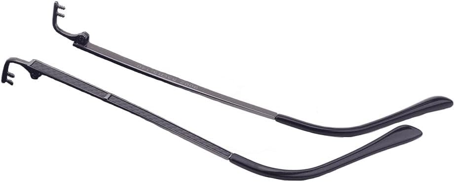 QYAJS 1 Pair Metal Frame Arms Rimless Glasses Legs Eyeglass Eyewear Replacement Temple and 3-in-1 Screwdriver