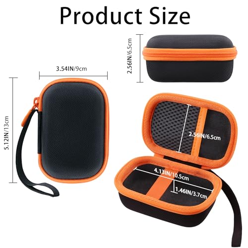 Image of Hard Travel Case for Garmin inReach Mini 3 Satellite Communicator | Compatible with Garmin inReach Mini 3 Plus /Mini 2, Carrying Case, Black Case+Orange Zipper