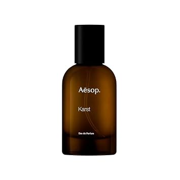 Aesop Karst Eau de Parfum | Juniper, Vetiver, and Sandalwood Scent | Fresh, Herbaceous, and Marine Aroma | Unisex | 1.6 fl oz
