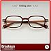 Breaksun Fashion Rectangle Glasses for Women Men Narrow square Blue Light Blocking Glasses Clear Lens Eyeglasses (Brown)