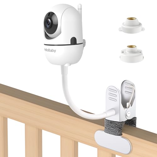 Image of tihii Baby Monitor Mount Compatible with HelloBaby for HB6550/ HB6560/ HB65/ HB6351/ HB40/ HB6339/ HB6336, ANMEATE SM935E Monitor, Adjustable Baby Monitor Stand Flexible Clip Clamp Mount No Drilling