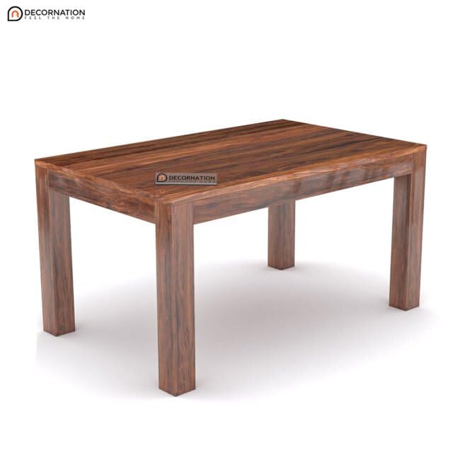 Image of DecorNation Blankenberge Solid Wooden 6 Seater Dining Table Set with Chairs | Cushioned Seating with Jute Fabric | Modern Dining Table Furniture for Home & Dining Room