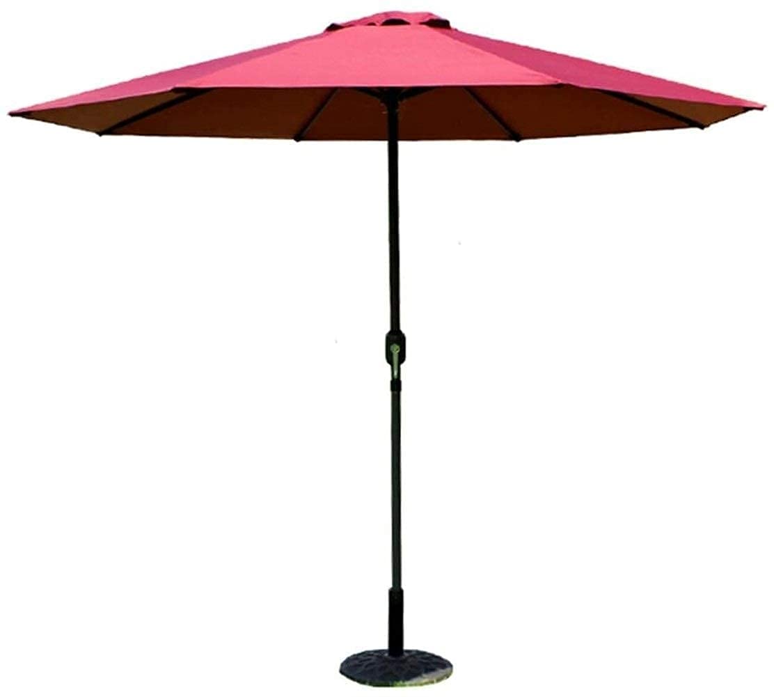 SaryEdge Sun Parasol Umbrella Garden Parasols Market Patio Outdoor Umbrella Garden Lawn Table Sun Canopy Iron Pole Umbrella UV Protective 270cm*250cm, Without Base,Green-A