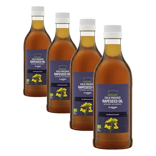 Image of by Amazon Our Selection Organic Cold Pressed Rapeseed Oil, 1L (Pack of 4)