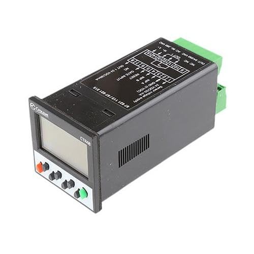 87621115 Counter; Multi-Function; Orange Backlit LCD Display; 90-260VAC; 1 Preset; 2 Out