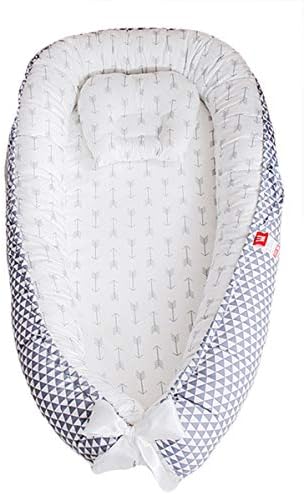 Borje Baby Lounger, Portable Super Soft Organic Cotton and Breathable Newborn Lounger, Perfect for Co-Sleeping