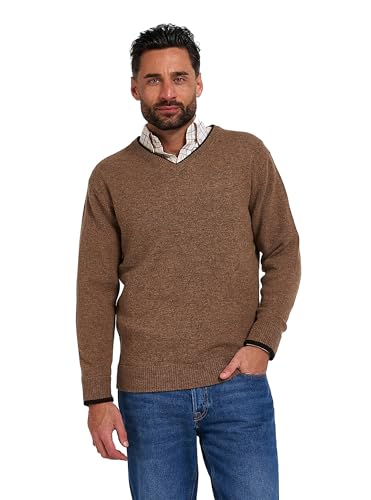 of England Ashcombe 100% Lambswool Long Sleeve V-Neck Jumper Pullover