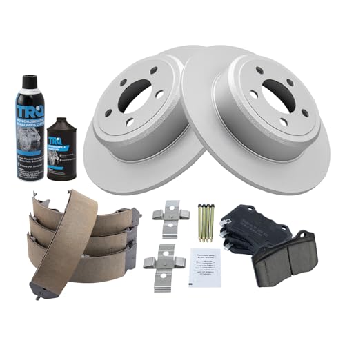 Image of TRQ Rear Brake Pad & Rotor Kit Compatible with 2005-2014 Chrysler 2006-2018 Dodge
