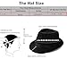 Cuban Fedora Sun Hats Men with Adjustable Strap, Short Brim 1920s Unisex Party Costume Hats Black