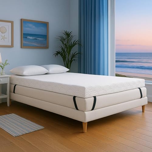 ViscoSoft 4 Inch Active Cooling Memory Foam Mattress Topper King - Select Copper-Infused Mattress Pad