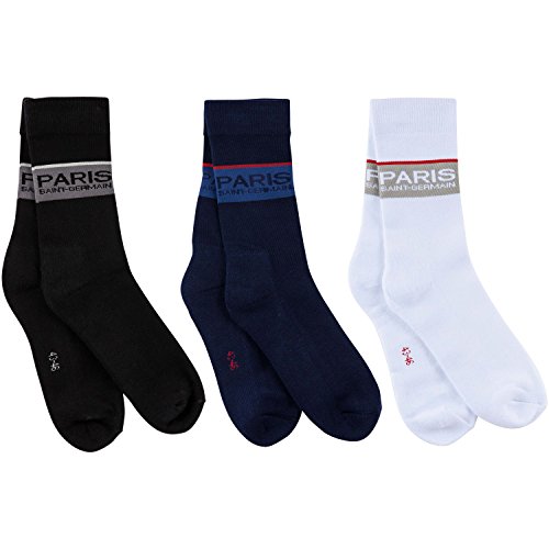 Paris Saint-Germain 3 x Paire de Chaussettes PSG - Collection Officielle Taille Adulte Homme
