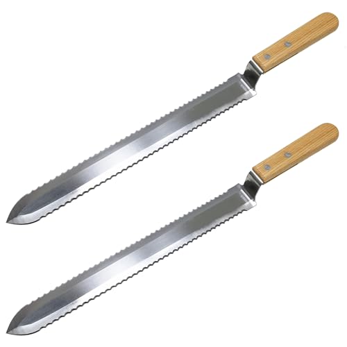 2Pcs Uncapping Knife,Stainless Steel Serrated Uncapping Knife,Hon...