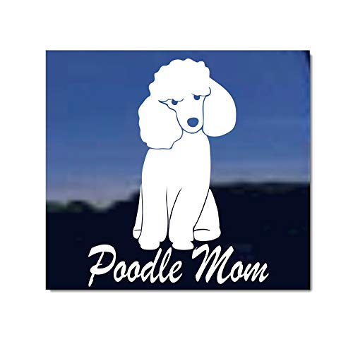 Poodle Mom ~ Poodle Dog Vinyl Window Auto Decal Sticker