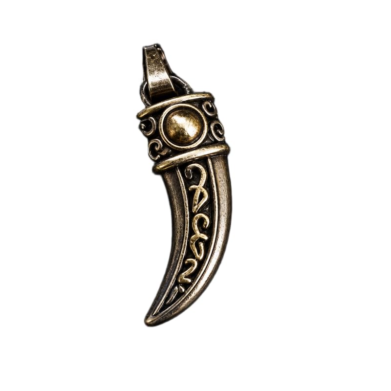 Stainless Steel Viking Fang 37X13mm Pendant Gold Plated Charm Necklace Without Chain Handmade For Men & Women Power Symbol Meaningful Jewelry |LK_SSC_0314-image-35
