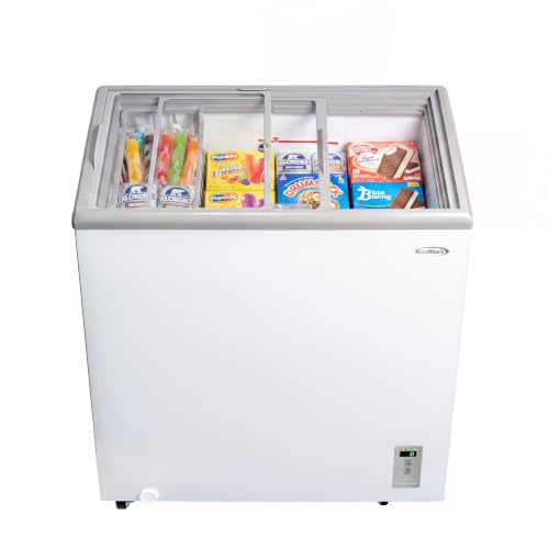 Image of KoolMore 30 in. Commercial Flat Top Ice Cream Display Freezer, NSF Listed, 7 Cu. Ft. in White