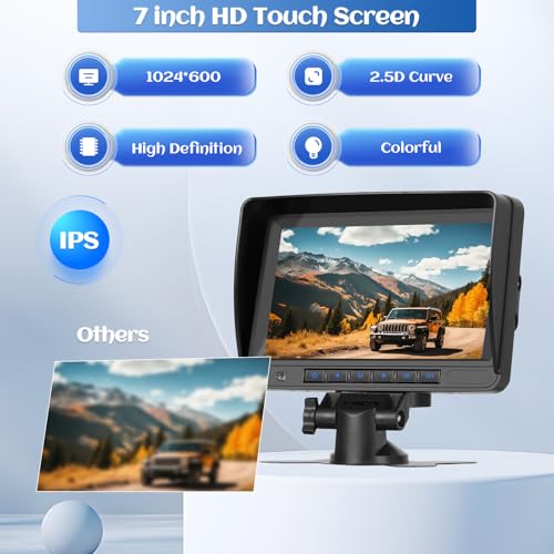 Image of Digital Wireless Backup Camera Kit, HD 1080P Reverse Camera Kit with Super Night Vision, IP69 Waterproof Rear View Camera 7'' LCD Monitor Plug and Play RV Camera for RVs Trucks Campersr