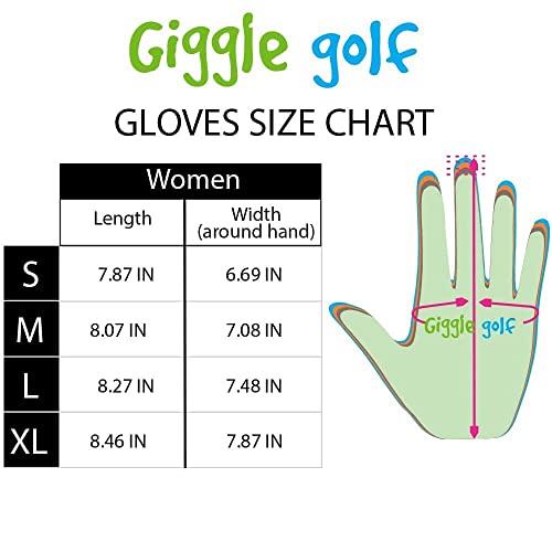 Giggle Golf Women's Golf Glove (Large, Worn On Left Hand, Usa) #TOP2