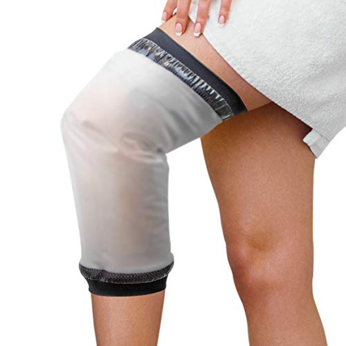 Knee Cast Shower Cover Adult Knee Cast Protector for Shower, Waterproof Seal Tight