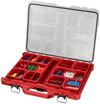 Miniatura 4 de for Milwaukee Tool 48-22-8431 Organizador de paquetes con 10 compartimentos, color rojo