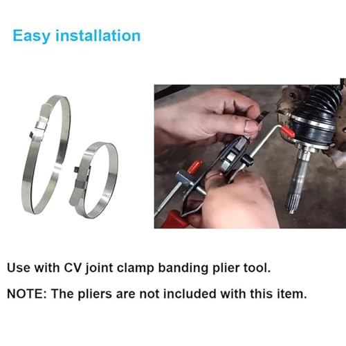 Abrazaderas de maletero CV de acero inoxidable para ejes de ATV y vehículos 3