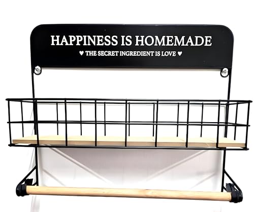 Optimal Products Wall Mounted Spice Rack With Towel Holder Kitchen Home Herb Jar Spice Storage Shelves Shelf Optimal Products Wall Mounted Spice Rack With Towel Holder Kitchen Home Herb Jar Spice Storage Shelves Shelf