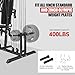 FAGUS H Home Gym System Workout Station, Multifunctional Full Body Home Gym Equipment with Pulley System, Plate Loaded Home Gym Station with Various Exercise Accessories for Full Body Training, Black