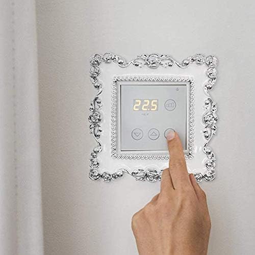 PLCatis Light Switch Surround 3 PCS Light Switch Cover Elegant Look Light Switch Sticker UK Size 8.7 cm Plug Socket Surround Fingerprint Resistant Switch Plates Surround for Light Switch Decoration