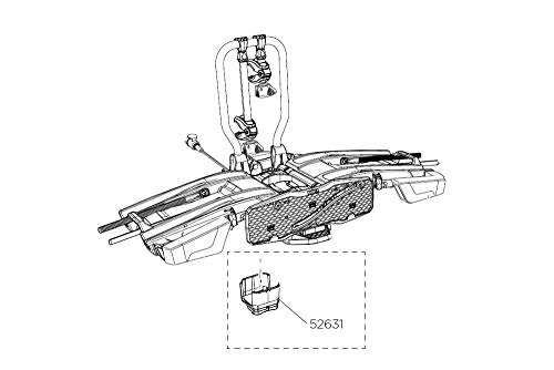 Preisvergleich Produktbild Thule Ersatzteil - Abdeckung AHK Aufsatz Easyfold XT - 52631