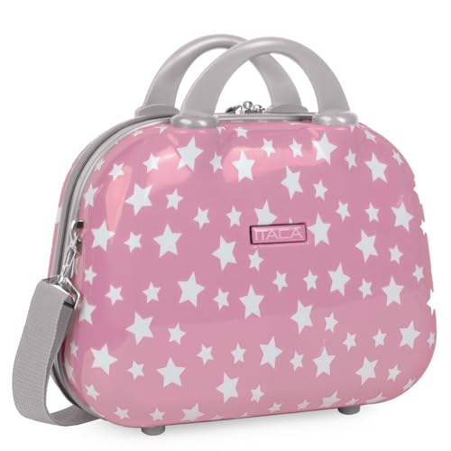 ITACA - Neceser Mujer Viaje Grande. Neceser de Calidad con asa Ajustable. Elegante y rigido., Rosa