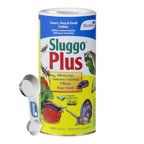 Monterey Sluggo Plus Bundled with Measuring Spoon - Snail & Slug Killer, Plus Controls Other...