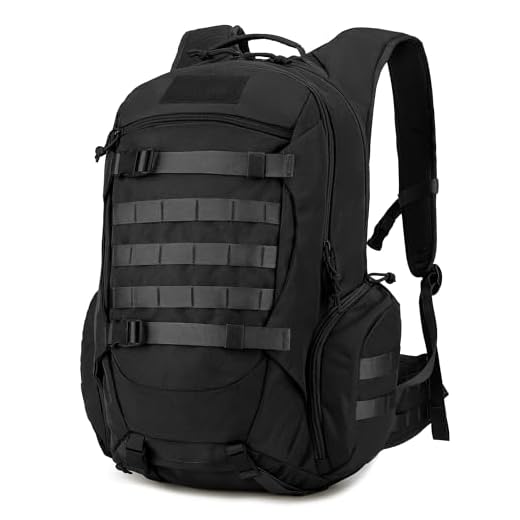 Mardingtop Sac à dos Militaire/tactique Molle Idéal pour sport d'extérieur, camping, randonnée, trek, noir 1