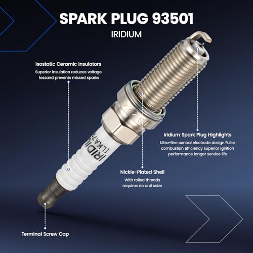 Image of 4-Pack UF724 Ignition Coils & 93501 Spark Plugs Kit Compatible with Subaru Forester Impreza Legacy Outback XV Crosstrek 2013-2014, 2.0L 2.5L H4 - Replaces LKAR7BIX-11S 49131 & more