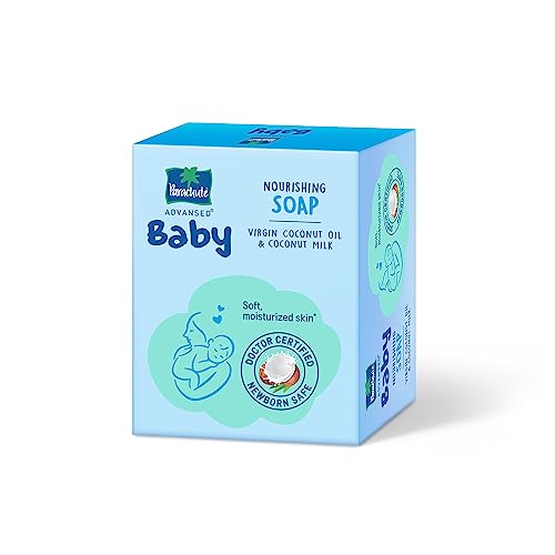 Image of Parachute Advansed Baby Soap for Newborn Babies | Doctor Certified | Virgin Coconut Oil & Coconut Milk | Prevents Dryness | 75gm x 3