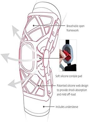 DonJoy OA (Osteoarthritis) Reaction Web Knee Support Brace: Medial Left/Lateral Right, Medium