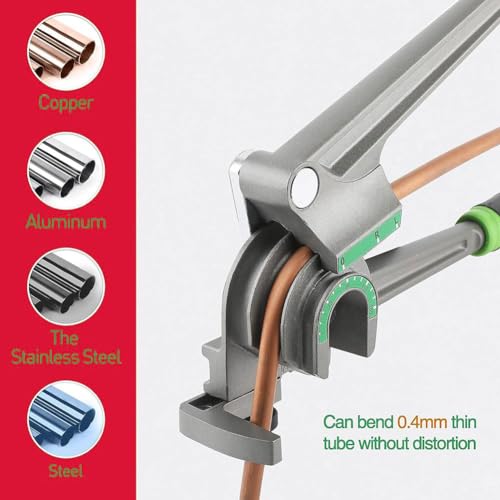 Dobladora manual de tubos 3 en 1 para curvas de 180 grados en cobre y aluminio de 1/4 a 1/2 pulgada 3