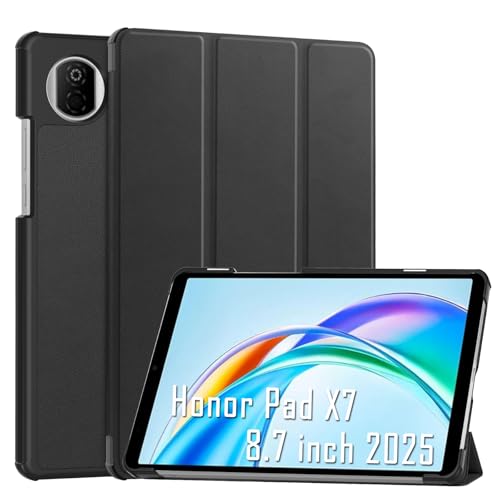 XLTTONG for Honor Pad X7 8.7 Case Tri-Fold Stand Cover Black
