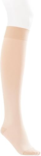 Miniatura 3 de JOBST Opaco hasta la rodilla con banda de tecnología SoftFit, medias de compresión de 30-40 mmHg, punta cerrada, M, miel