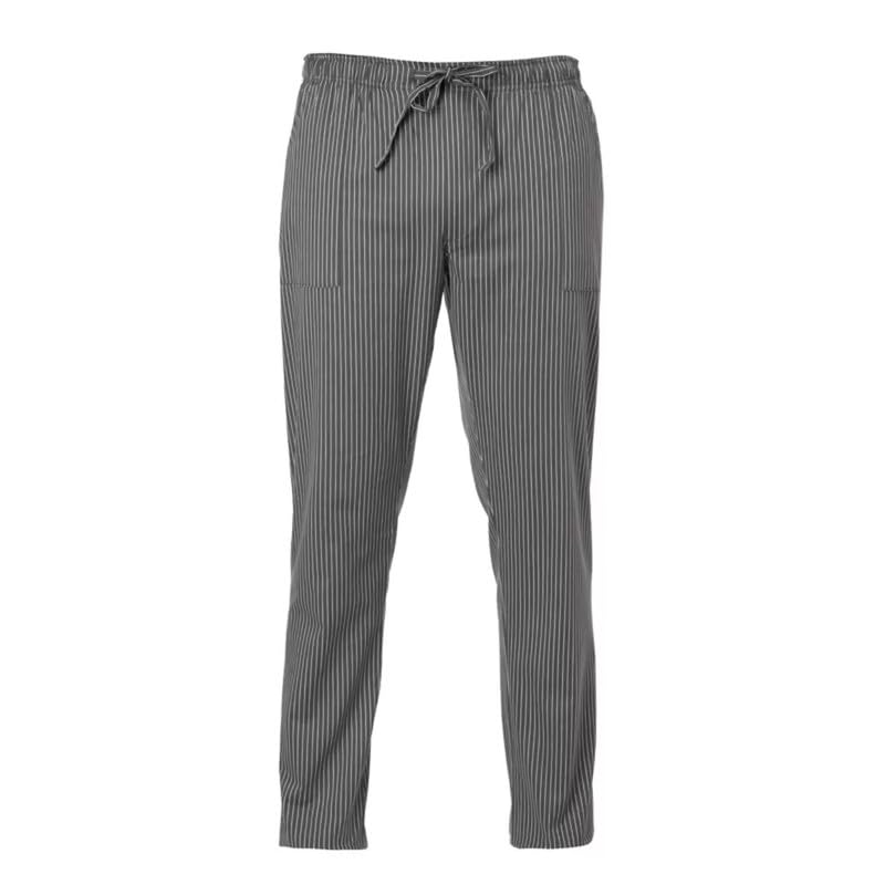 Giblor's Pantalone ENRICO da Lavoro Cuoco Cucina Regular Fit GESSATO GRIGIO