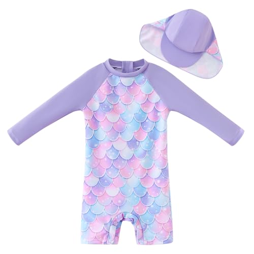 Image of UMELOK Baby Girl Swimsuit Infant UPF 50+ Bathing Suit Size Months