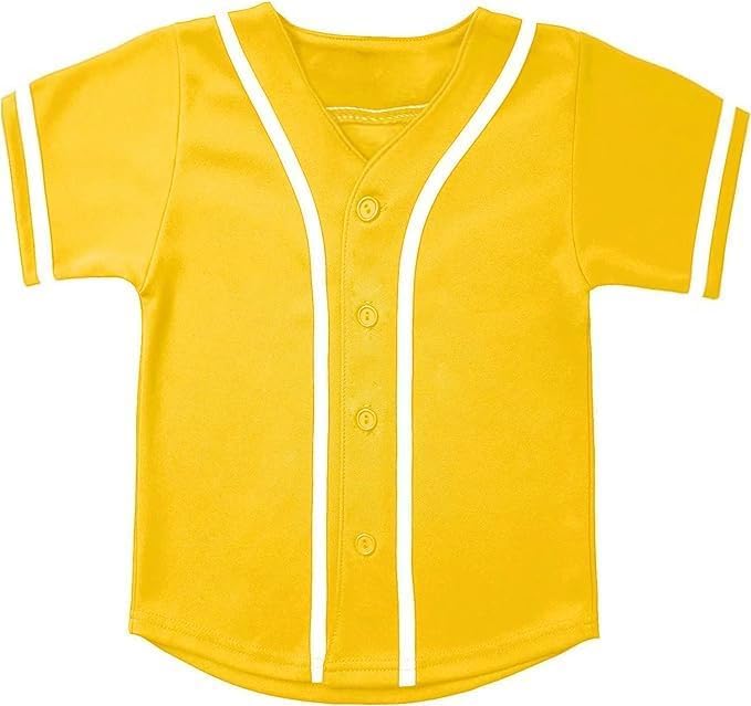 Kids Baseball Jersey Button Down Hip Hop T Shirts Personalized Softball Jersey for Boys Girls - Image 3