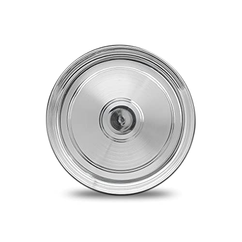 Image of MAA SILVER Pure Silver 5 Inch Pooja Thali for Gifting, Religious & Pooja /Puja Use(97 Purity)(100 Grams)