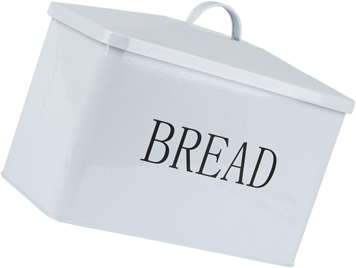 LIFKOME Metal Bread Box for Kitchen Countertop, Portable Iron Storage Bin with Handle, Multifunctional Kitchen Organizer for Bread and Rice Storage