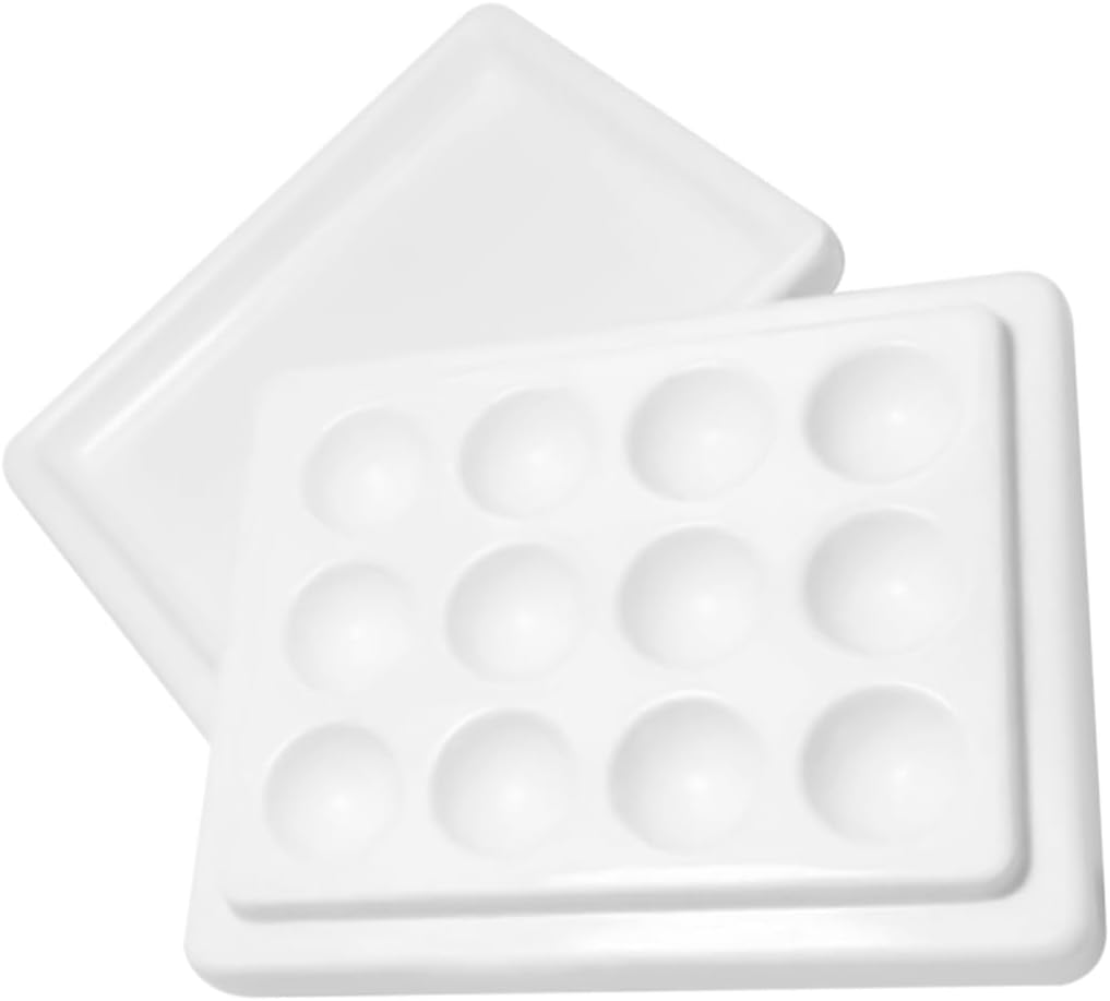 Baluue Watercolor Mixing Palette Lid Manicure Palette Nail Paint Tray for Nail Art Decor
