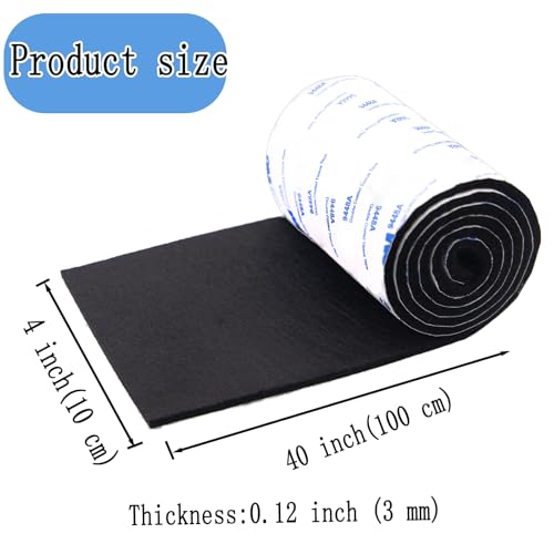 Tiras de fieltro autoadhesivas y cortables de 4x40" para proteger paredes y suelos 4
